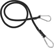 Yardwe Motorcycle Luggage Strap Black Elastic Bungee Rope Adjustable Rope Hook Moving Bungee Cord Straps Outdoor Fastening Elastic Cord Bungee with Carabiner Hook Ratchet Strap Cords