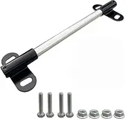 SUONE Heavy Duty Wheelbarrow Axle Bracket Set Fit for 5/8" Hole Wheelbarrow Axles 10" x 0.63" Wheelbarrow Axle Shaft and 2.1" x 3.3" Brackets Including Nylon Gaskets Bolts and Nuts