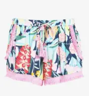 NEW PETER ALEXANDER NATIVE FLORAL TASSEL PJ SHORTS RRP$49.95 SMALL S