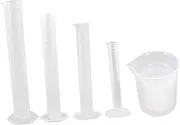 Measuring Cup Set Graduated Cylinder Plastic Beaker for School Laboratory Research