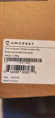 Amcrest AMCPFA136B Junction Box for Dome Security Cameras