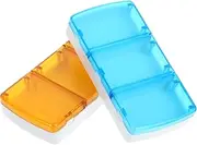 GRADENEVE 2Pcs Small Medicine Organizer Portable Pill Storage Case with Tight Seal for Travel Home and Daily Use Durable Material for Easy Access