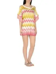 NWT Authentic MISSONI MARE ZigZag Short Beach Dress Tunic Cover-up Sz L $1000