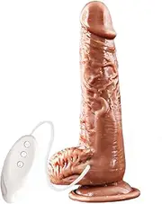 Thrusting Dildo Vibrator, G Spot Vibrator Rechargeable Realistic Auto Heating Warming Sex Toys for Women Silicone Telescopic Dildo Vibrator Multi-Speed Thrusting & Vibrating Suction Cup Adult Sex Toy (Nude)