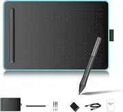 Graphics Drawing Tablet 8.4*5.6 Inches Ergonomic 8192 Levels Battery-Free Stylus Pen Tablet 5 Customized Shortcut Keys Compatible with Windows/Mac OS/Android for Teachers Students Creators