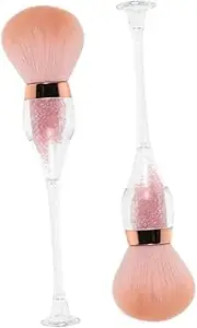 ADOCARN 2pcs Nail Dust Brush Soft Bristle Cleaning Tool for Nail Art Makeup and Powder Removal Lightweight Portable and Durable for Home and Travel Use