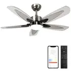 Ceiling Fan with LED Light and Remote, 42 Inch Modern Indoor Outdoor Ceiling ...