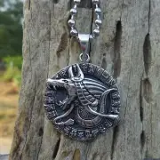 ANUBIS Pendant 925 Sterling Silver Egyptian God Symbols Necklace
