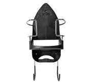 Dolphy Wall Mount Universal Iron Holder - Heat-Resistant Iron & Board Organizer, Space-Saving Laundry Storage Rack, Black PBT - 40x16.5x15 cm
