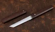 Tanto knife small steel Elmax handle and sheath wenge