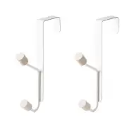 2 Pcs Coat Hook Bathroom Door Holder over Hanger Hooks for Hanging Towel