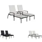 Sun Loungers with Footrest Lounge Sofa Outdoor Day Bed PE Rattan 2x vidaXL