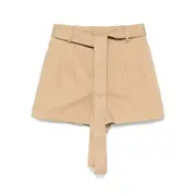 [Moncler] Moncler Belted Shorts 44 IT BROWN