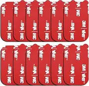 D.SKING 12 Pack Rectangle 3M Sticky Adhesive Replacement Kit, for Magnetic Car Dashboard Phone Mount Base Sticker Parts Double Side 3M VHB Tape Adhesive Pads (Red)