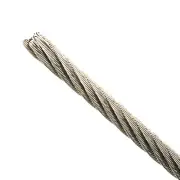 Custom Cut 75ft-300ft Stainless Steel 3/32" 7x19 Cable Wire Rope w/ Loop Options