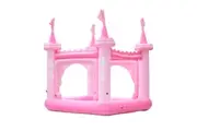 Teamson Kids Water Fun Castle Inflatable Kiddie Pool with Sprinklers, Pink