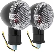 Motorcycle Indicators Turning For Y&amaha For Bolt XV950 C XV 950 R For Spec 2014-2018 Motorcycle Front Rear Turn Signal Light Flasher Retro Indicator Lamp Blinker(Black+clear)