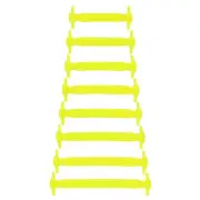 16Pcs No Tie Shoe Laces for Adults, Elastic Flat Tieless Shoelaces, Yellow