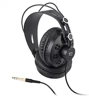 TIE studio Headphones semi-Open circumaural for Radio, Recording Studio, Podcast and Multimedia Applications (3m, 3.5mm Jack Plug, 6.3mm Screw Adapter)