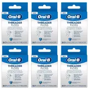 ✨OralB Threader Floss, 30-Count (Pack of 6)