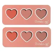 2 X The Creme Shop CheekMate Powder Blush Palette "king"