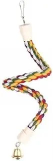 Perfk 2X Flexible Parrot Climbing Rope, Swing Perches Stand, Colorful Bird Rope Perch, for Cockatiels, Cockatoos, Budgie, Cage Standing Toy