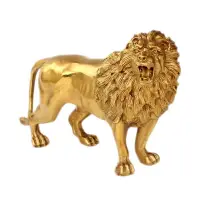 在飛比找蝦皮商城精選優惠-銅獅子擺件     銅獅子擺件銅雄獅風水擺件家居裝飾品汽車擺