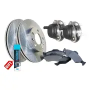 Front Wheel Bearing Hub Ass + Rotor Pad Kit for Holden Caprice Statesman WM 3.6L