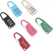 FRCOLOR Lock Luggage 6pcs Mini Password Padlocks Portable Door Locks for Travel Safe