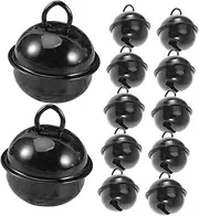 MINAOLULUS 12pcs Pet Bell for Dog and Cat Collars Vintage Iron Bells for DIY Crafts Keychains Bag Accessories Wind Chimes and Home Decorations