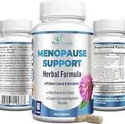 Menopause Support Herbal Formula - Natural Menopause Relief, Hot Flash Relief, PMS Relief, Hormone Balance with Black Cohosh, Red Clover & Dong Quai - Non-GMO, 60 Capsules