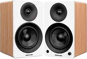[Fluance] Ai61 Powered 2-Way 2.0 Stereo Bookshelf Speakers with 6.5" Drivers, 120W Amplifier for Turntable, TV, PC and Bluetooth 5 Wireless Music Streaming - RCA, Optical, USB & Sub Out (Lucky Bamboo)
