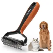 Deshedding Dog Brush for Shedding - 2-in-1 Professional Undercoat Rake and Fu...