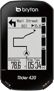 Bryton Unisex Bryton Rider 420e GPS Cycle Cycling Computer, Black, 83.9x49.9x16.9 UK