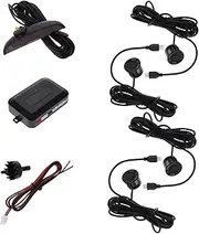 CHILDWEET Backup Sensor Parking Radar Kit for Car 4 Sensors Display Alert Easy Install Radar Voice