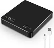 Rechargeable Digital Coffee Scale – Accurate Measurement, Tare Function & Timer – USB Rechargeable, Compact & Portable