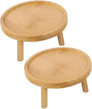 PAMINGONO 2Pcs Flower Pot Holder Stool Display Stand for Indoor and Outdoor Use Polished Finish for Spaces Supports Various Plant Trays