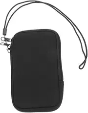 OSALADI Mobile Phone Bag Round Fish Tank Plush Lining Automatic Jack Pads Stop Protective Cover Women's Keychain Wallet Base Pacifier Accessories Small Storage Bag Mouse Black Neoprene