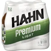 Hahn Premium Light Lager Bottles 375ml x 6 Pack