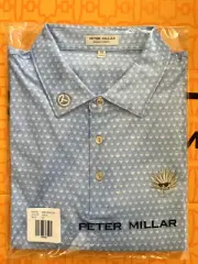 NEW Scotty Cameron Circle T Peter Millar Light Blue Agave Man Polo Shirt X-LARGE