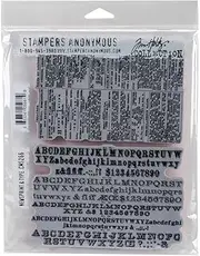 Stampers Anonymous CMS Set THoltz StampersA Cling Stamp Newsprint & Type