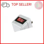 2 Single Port Power Outlet Wall Tap Adapters Beige On Off Lighted Switch Control