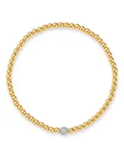 Zoe Lev 14K Yellow Gold Diamond Accent Bead Bracelet