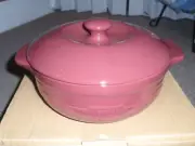Longaberger Pottery W T 2 1/2 QT "CASSEROLE" in PAPRIKA.NEW!!!