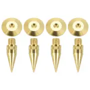 4pcs Gold Speaker Spike Copper Speaker Spike Isolation with Pads Mat
