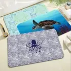 Sea Turtle Octopus Kitchen Mat Retro Multiple Choice Kitchen Rug Non-Slip Modern