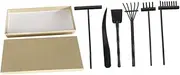 WESIEVYA 1Set Zen Garden Rake Set with Decorative Tools for Desk Elegant Sand Garden Accessories Kit for Meditation Creative Sand Table Decoration