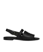 Dolce Gabbana DG Logo Cut-Out Detailed Slides 39.5,39,40.5,40,41.5,41,42.5,42 Black