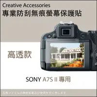 在飛比找PChome24h購物優惠-SONY A7S II專用防刮無痕螢幕保護貼(高透款)