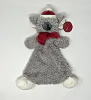 Demdaco Christmas Koala Plush Lovey Rattle Baby Security Blanket 14 Inches